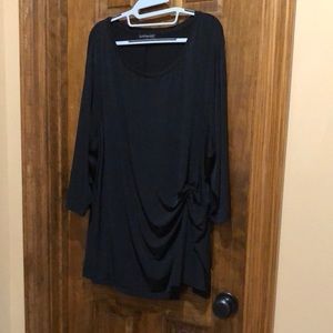 Lane Bryant black stretchy three-quarter sleeve shirt